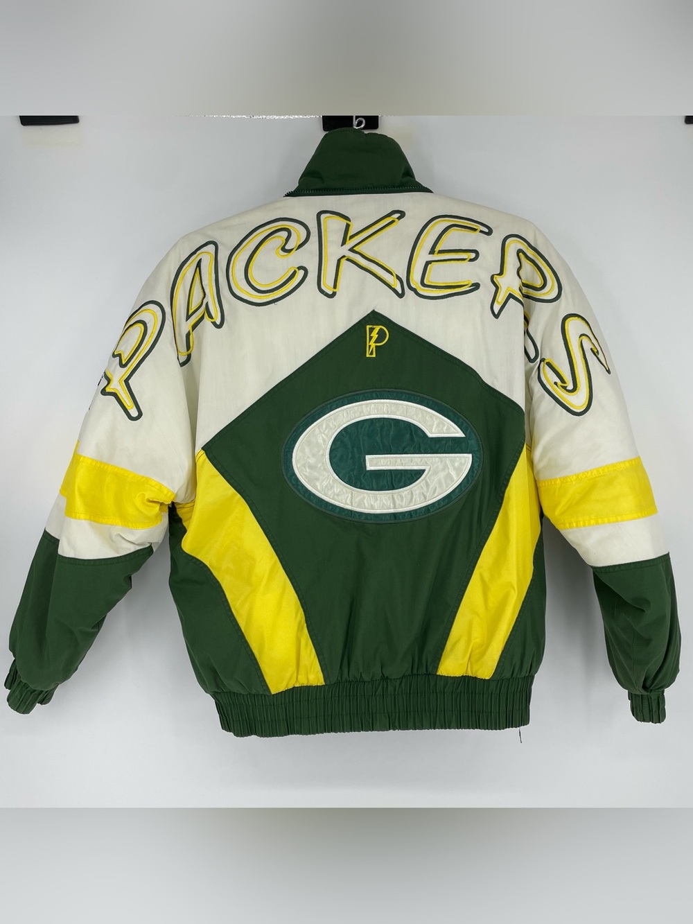 VTG Green Bay Packers Pro Player 75th Anniversary Puffer Coat Size Med Jacket